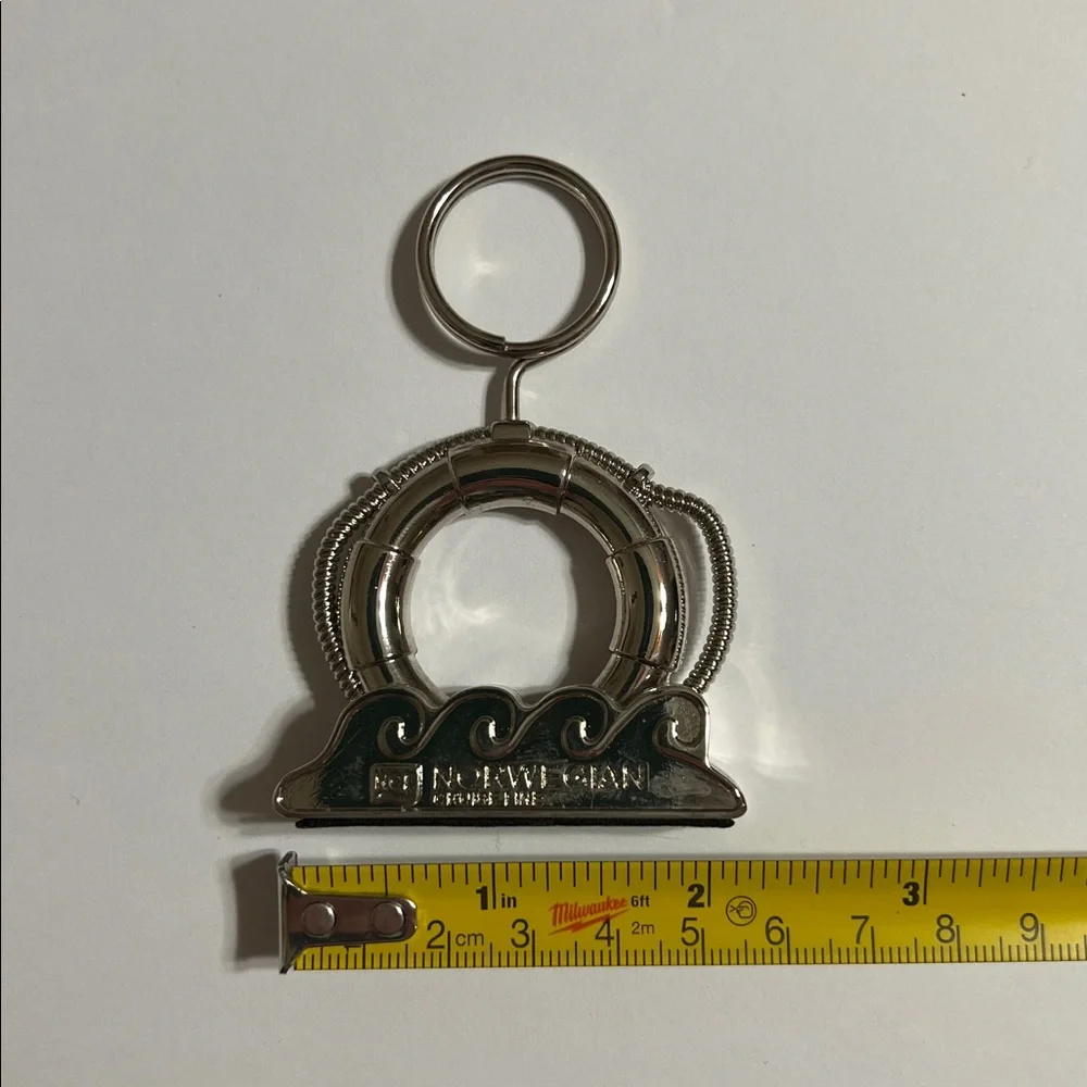 Silver Norwegian Cruise Line Card or Picture Holder in Life Saver 🛟 Ring Shape.